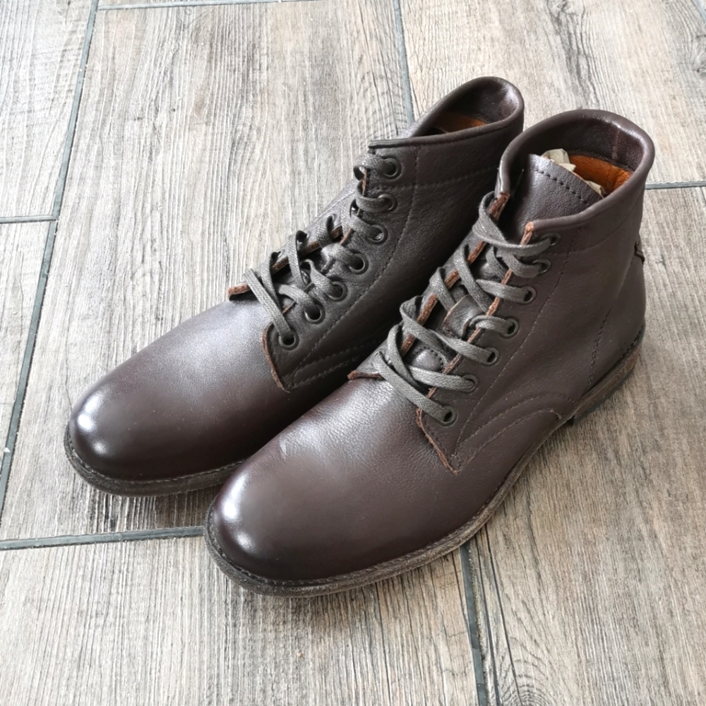 Frye Leather Lace Up Boots